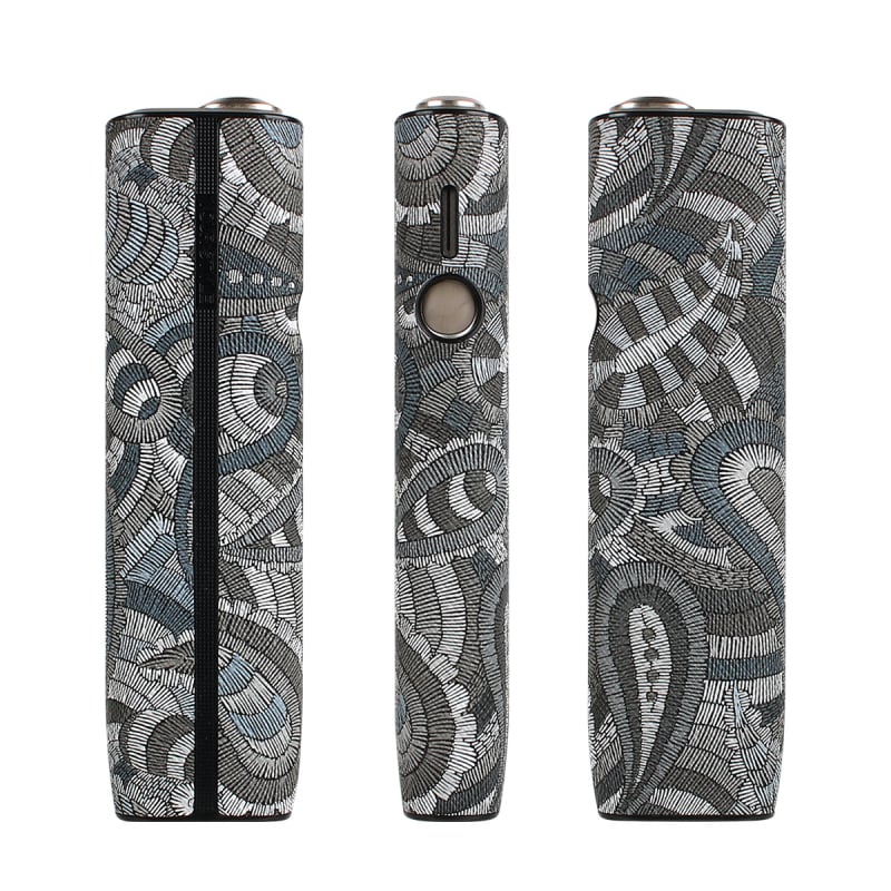 Carcasă de protecție pentru Ilum One PC, TPU moale + piele PU, model lemn, cu spațiu de stocare