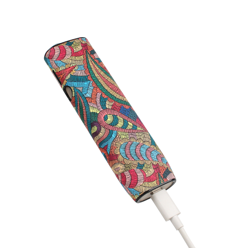 Carcasă de protecție pentru Ilum One PC, TPU moale + piele PU, model lemn, cu spațiu de stocare