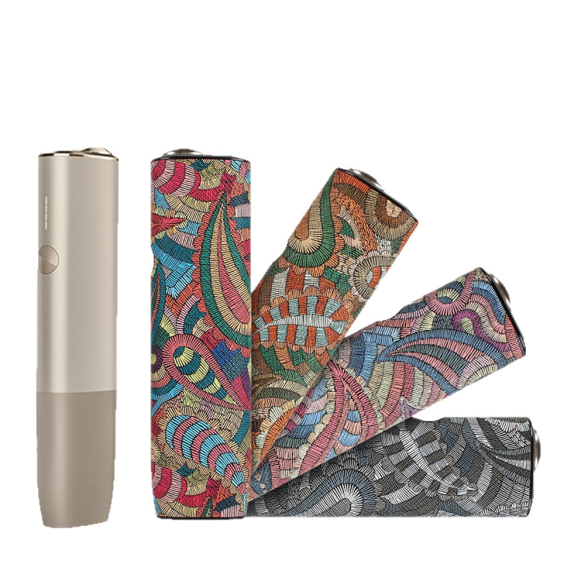 Carcasă de protecție pentru Ilum One PC, TPU moale + piele PU, model lemn, cu spațiu de stocare