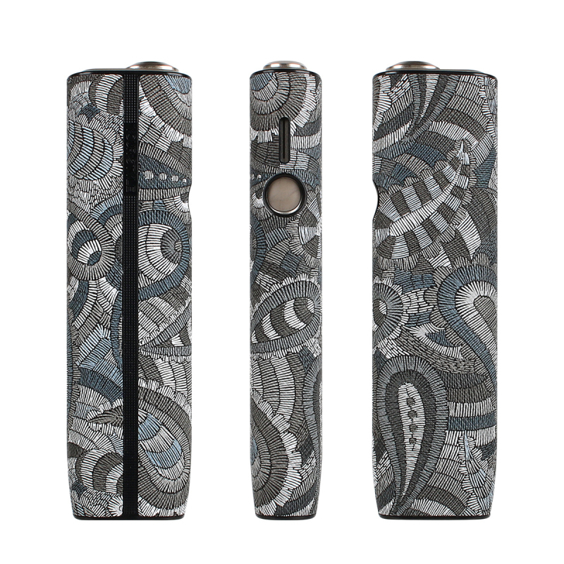 Carcasă de protecție pentru Ilum One PC, TPU moale + piele PU, model lemn, cu spațiu de stocare