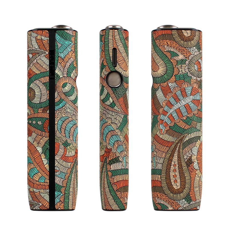 Carcasă de protecție pentru Ilum One PC, TPU moale + piele PU, model lemn, cu spațiu de stocare