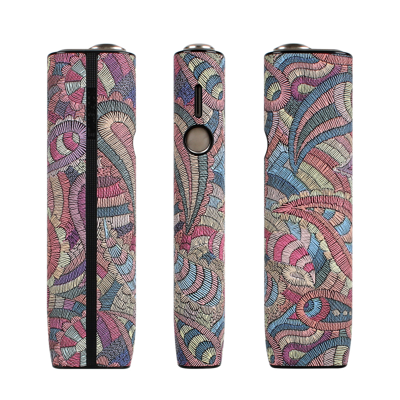 Carcasă de protecție pentru Ilum One PC, TPU moale + piele PU, model lemn, cu spațiu de stocare