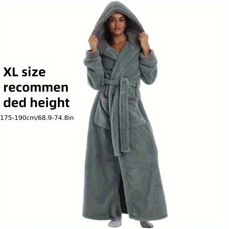 Kapucňový župan do kúpeľne s flísovou podšívkou, 100% polyester, hmotnosť 280, unisex, súčasný štýl.