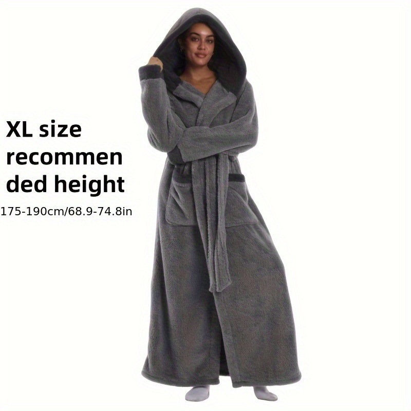 Kapucňový župan do kúpeľne s flísovou podšívkou, 100% polyester, hmotnosť 280, unisex, súčasný štýl.