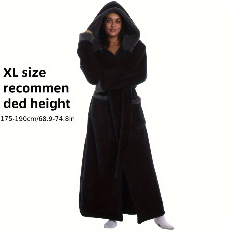Kapucňový župan do kúpeľne s flísovou podšívkou, 100% polyester, hmotnosť 280, unisex, súčasný štýl.