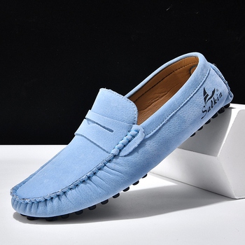 Unisex slip-on loafers, ručne šité, PU vrchná časť, gumová podrážka, jarný casual