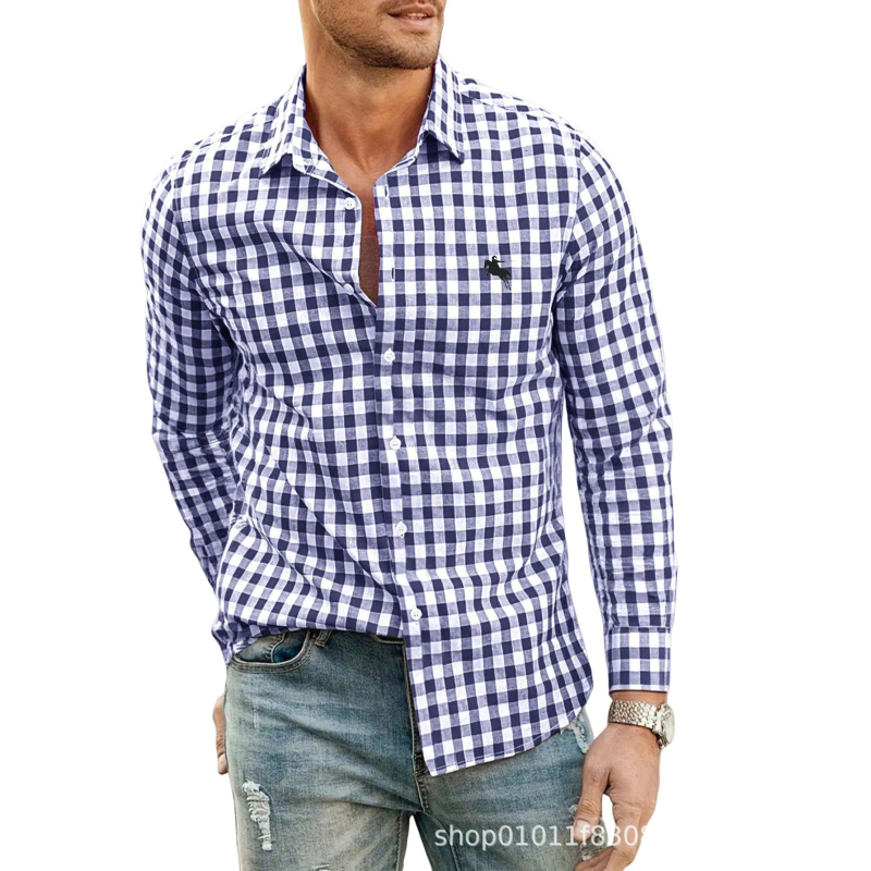 Férfi 3D digitális nyomatú ing, megfordított gallérral, hosszú ujjú, laza szabású, lélegző poliészter