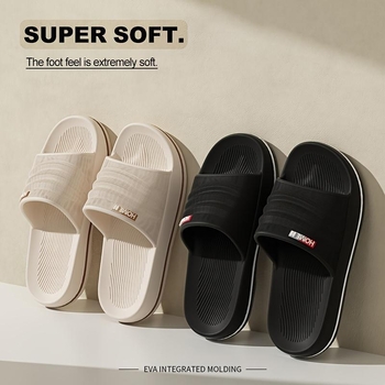 Férfi beltéri papucs (EVA vastag talpú, csúszásmentes, Felső anyag: Xishi Velvet, Talpanyag: Hemp Braided, Stílus: Sportos)