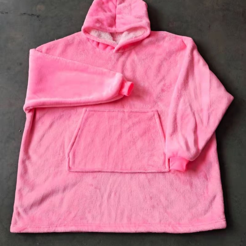 Халат с качулка и одеяло с ръкави от полиестер за зима, тегло 800–900 g, тип одеяло с ръкави, свиване 2–3%