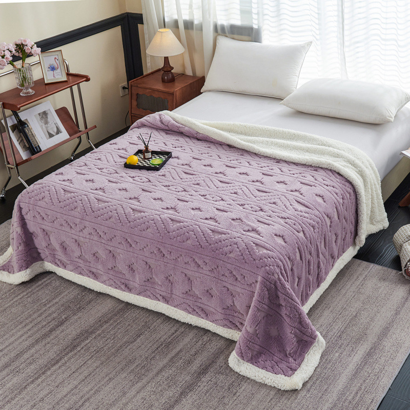 Deka na domáce použitie s európskym vzorom jacquard, hrubá teplá ovčej vlna, nordický štýl pre spálňu a pohovku (Zloženie ≥95%, Hmotnosť 1–1.5 kg, Sezóna jar a jeseň, Zmršťovanie 2–3%, Farebná stálosť 4)