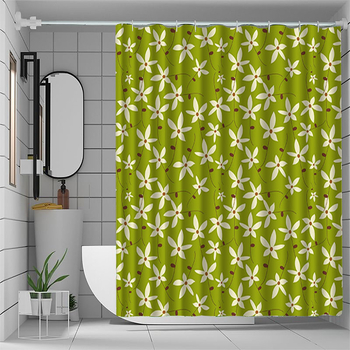 Sprchová záves, 3D digitálny potlač, polyester, moderný minimalistický štýl, logo na potlač, bez značky