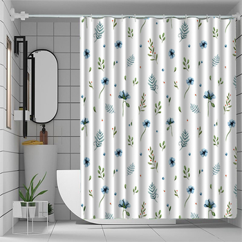 Sprchová záves, 3D digitálny potlač, polyester, moderný minimalistický štýl, logo na potlač, bez značky