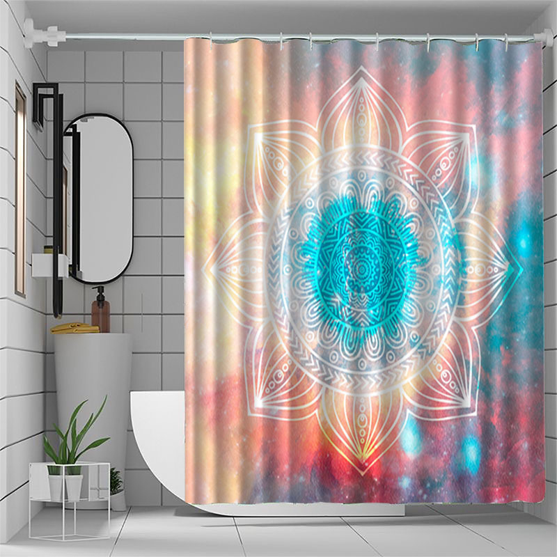 Sprchová záves, 3D digitálny potlač, polyester, moderný minimalistický štýl, logo na potlač, bez značky