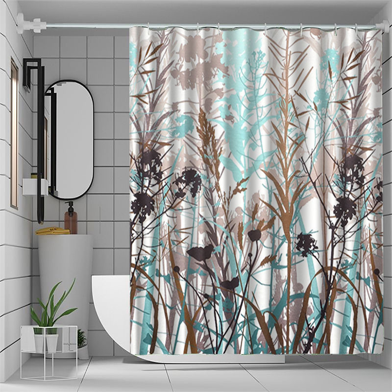 Sprchová záves, 3D digitálny potlač, polyester, moderný minimalistický štýl, logo na potlač, bez značky