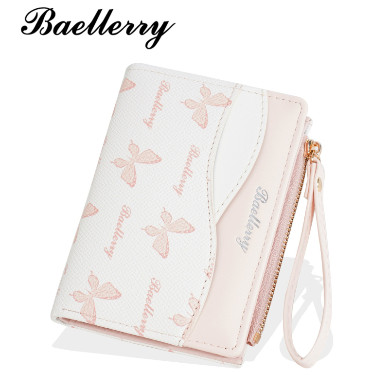 PU кожена дамска портфейл с монетник, множество отделения за карти, INS стил, животински принт, подплата от полиестер, лятно издание 2025 г.