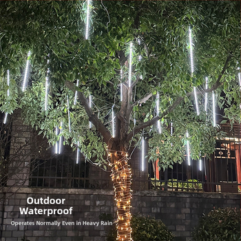 Vonkajšie reťazové svetlá - dizajn meteorického dažďa, 110V, CE, Zhixiao, 744206824179