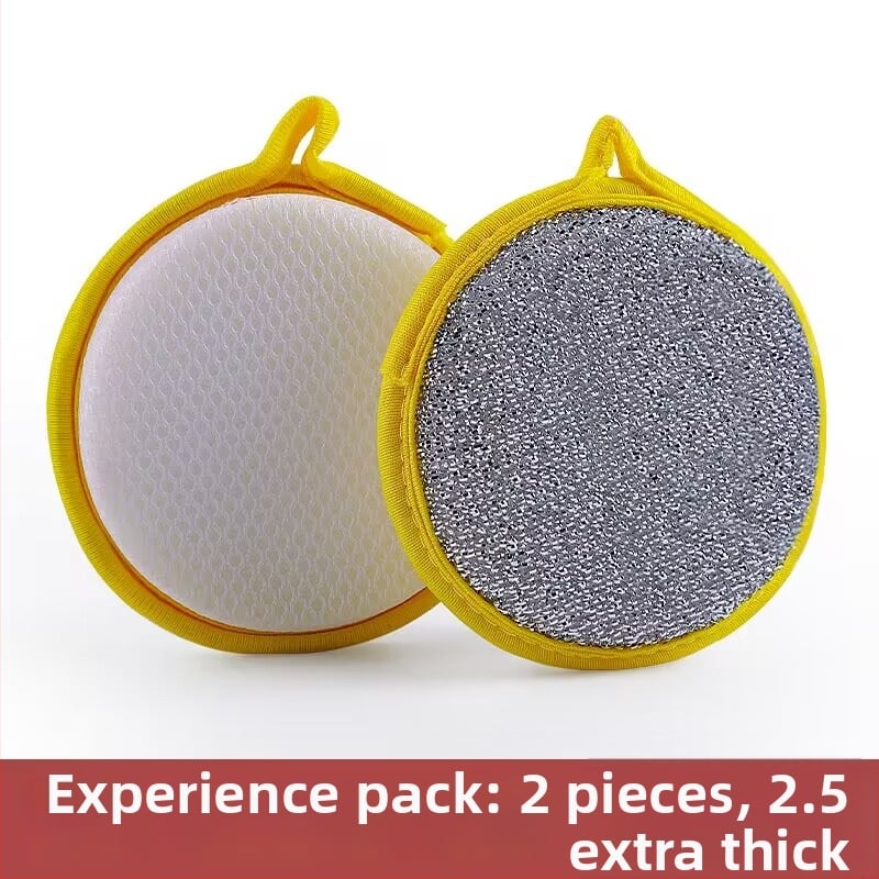Μπλοκ σφουγγαριού για πλύσιμο πιάτων – Διπλής όψεως σφουγγάρι καθαρισμού, αποξεστικό πανάκι από βαμβάκι για κατσαρόλες и μπολ