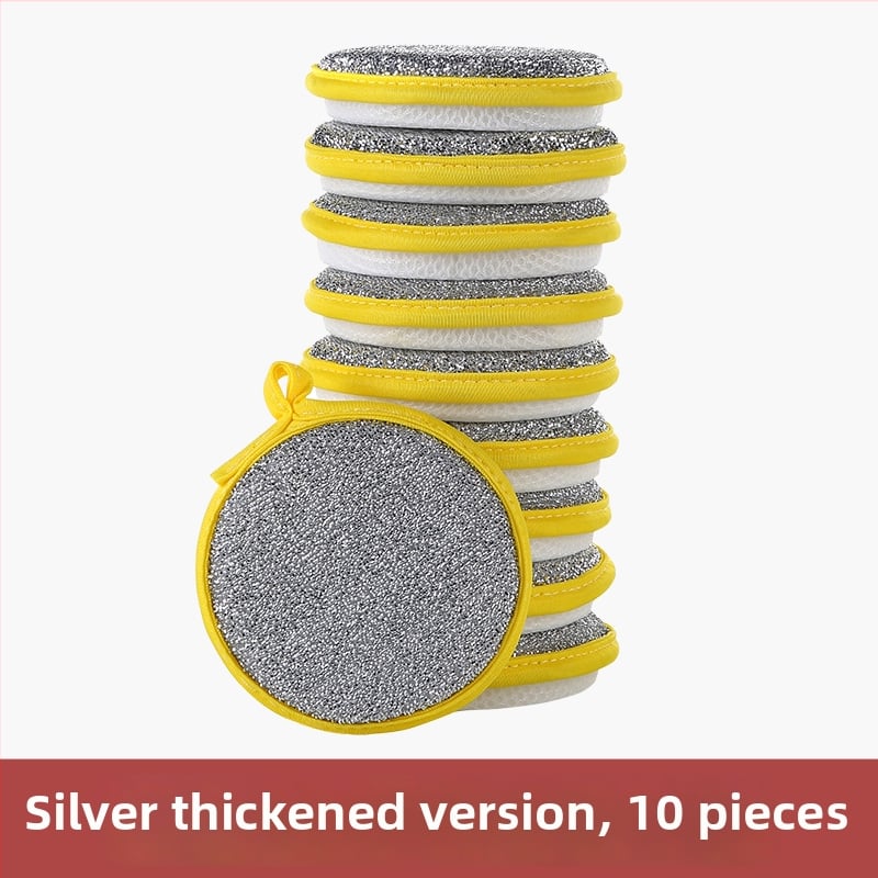 Μπλοκ σφουγγαριού για πλύσιμο πιάτων – Διπλής όψεως σφουγγάρι καθαρισμού, αποξεστικό πανάκι από βαμβάκι για κατσαρόλες и μπολ