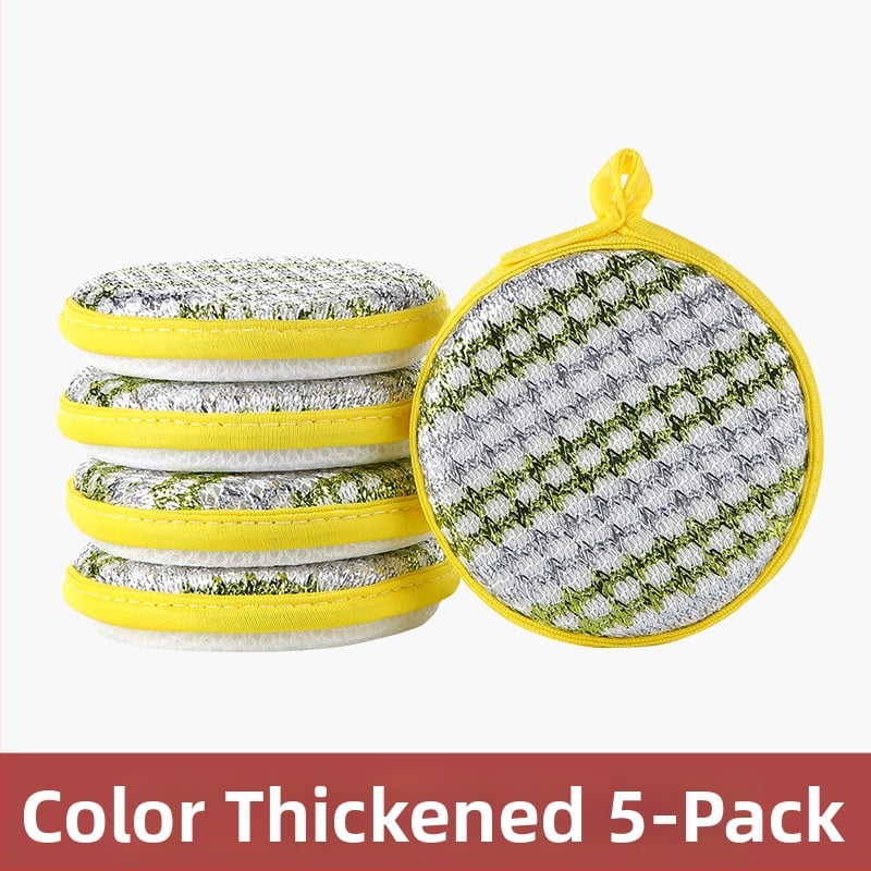 Μπλοκ σφουγγαριού για πλύσιμο πιάτων – Διπλής όψεως σφουγγάρι καθαρισμού, αποξεστικό πανάκι από βαμβάκι για κατσαρόλες и μπολ