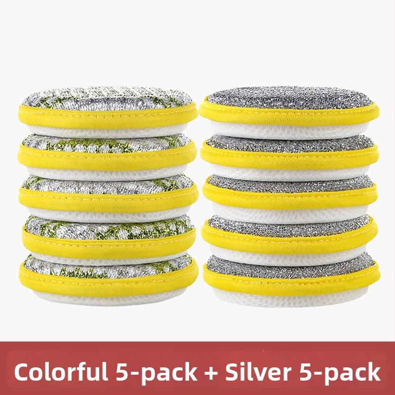 Μπλοκ σφουγγαριού για πλύσιμο πιάτων – Διπλής όψεως σφουγγάρι καθαρισμού, αποξεστικό πανάκι από βαμβάκι για κατσαρόλες и μπολ