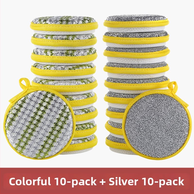 Μπλοκ σφουγγαριού για πλύσιμο πιάτων – Διπλής όψεως σφουγγάρι καθαρισμού, αποξεστικό πανάκι από βαμβάκι για κατσαρόλες и μπολ