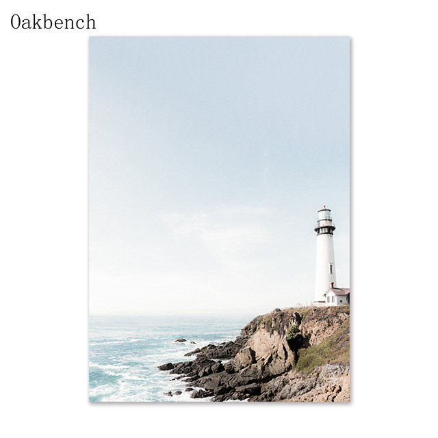 Bez rámu plátenný obraz na stenu so scenériou mora s palmovými listami; striekaná maľba, moderný minimalistický štýl, obdĺžnikový tvar, do obývačky/spálne/kúpeľne