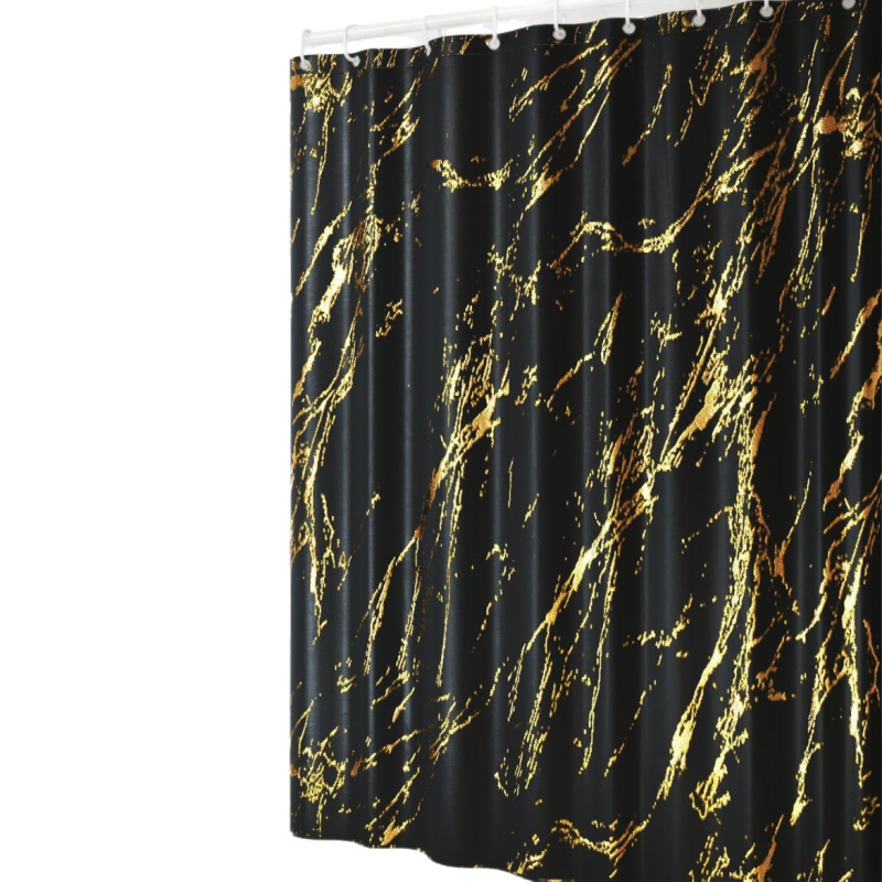 Polyesterový sprchový záves s mramorovým vzorom a nepravidelnou textúrou, vodotesný, možnosť prispôsobenia vzoru