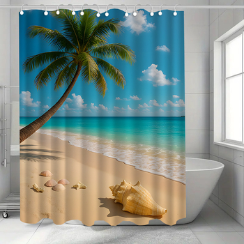 Sprchový záves, polyester, moderný minimalistický štýl, montáž bez vŕtania, jednoduchý vzor