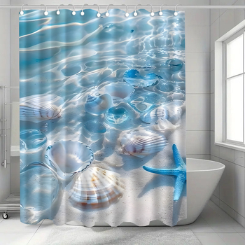 Sprchový záves, polyester, moderný minimalistický štýl, montáž bez vŕtania, jednoduchý vzor