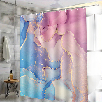 Set sprchových závesov – polyester, bez vŕtania, moderný minimalistický štýl, pôvod Yiwu, kód produktu H-4351-4360