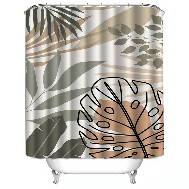 Set sprchových závesov – polyester, bez vŕtania, moderný minimalistický štýl, pôvod Yiwu, kód produktu H-4351-4360