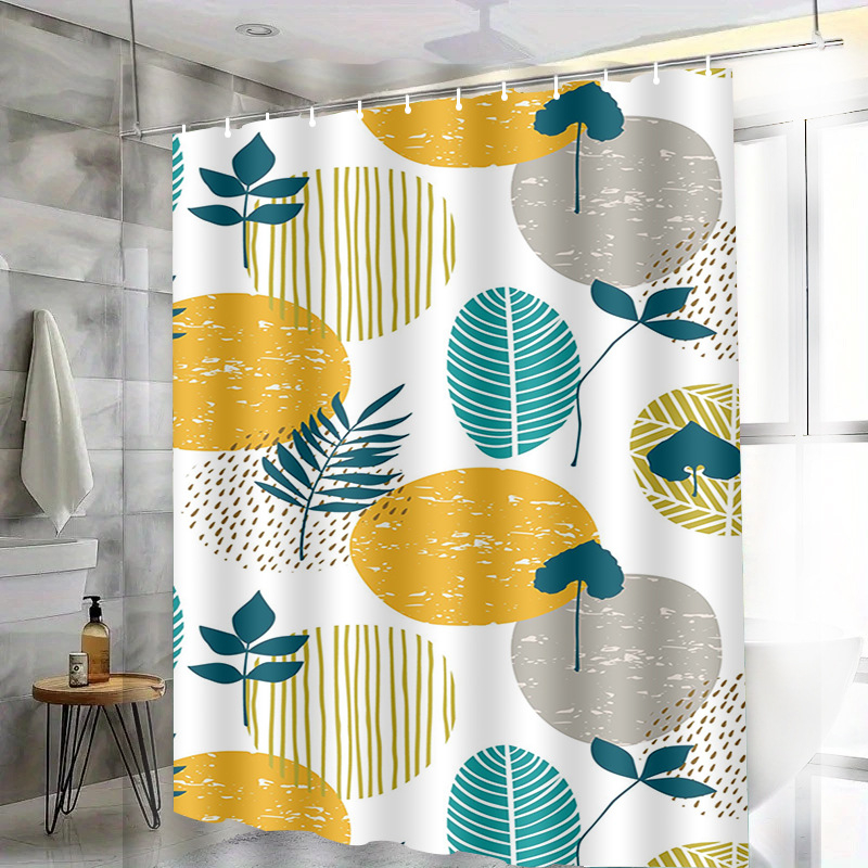 Set sprchových závesov – polyester, bez vŕtania, moderný minimalistický štýl, pôvod Yiwu, kód produktu H-4351-4360