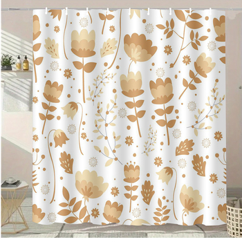 Sada sprchovej závesy – polyester, moderný minimalistický štýl, bez vŕtania, prispôsobenie k dispozícii, potlač loga