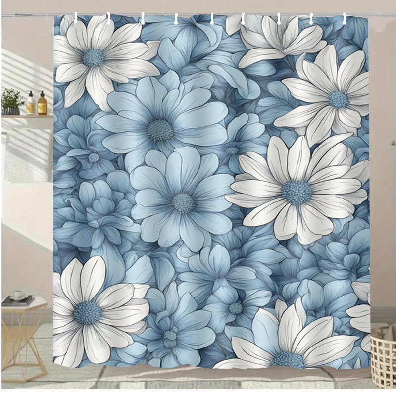 Sada sprchovej závesy – polyester, moderný minimalistický štýl, bez vŕtania, prispôsobenie k dispozícii, potlač loga