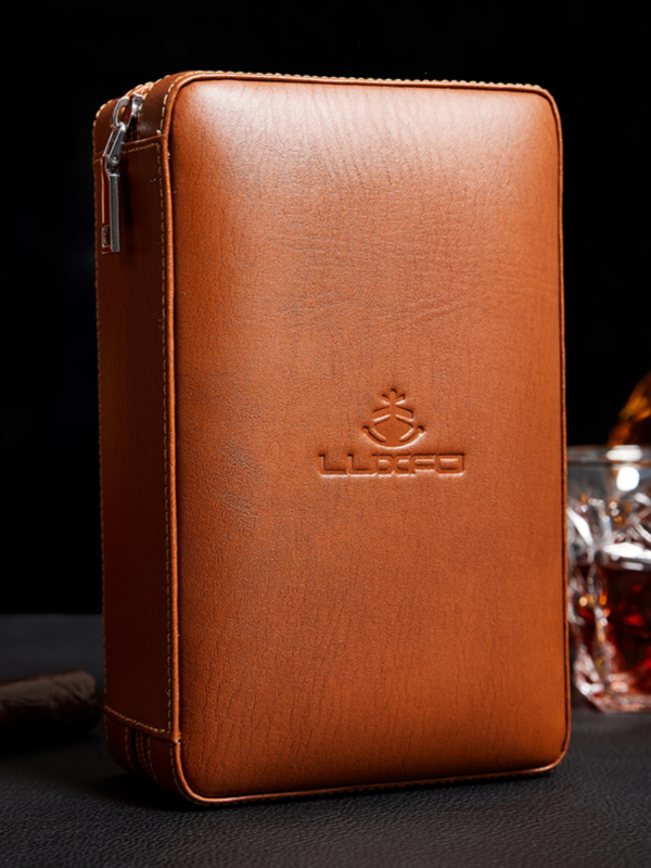 Set Cutie Țigări - Cutie portabilă din lemn de cedru cu recipient de umidificare și tăietor de țigări (Cod: Ltao670182321819; Marca: Other; Stil: Lux accesibil)