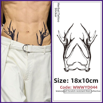 Dočasné tetovanie samolepka – Dizajn parož jelena – Značka Guangzhou xiangrun, Pôvod: pevninská Čína, Žiadne prispôsobenie, Import: Nie