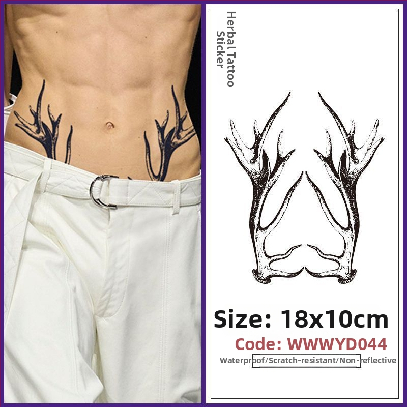 Dočasné tetovanie samolepka – Dizajn parož jelena – Značka Guangzhou xiangrun, Pôvod: pevninská Čína, Žiadne prispôsobenie, Import: Nie