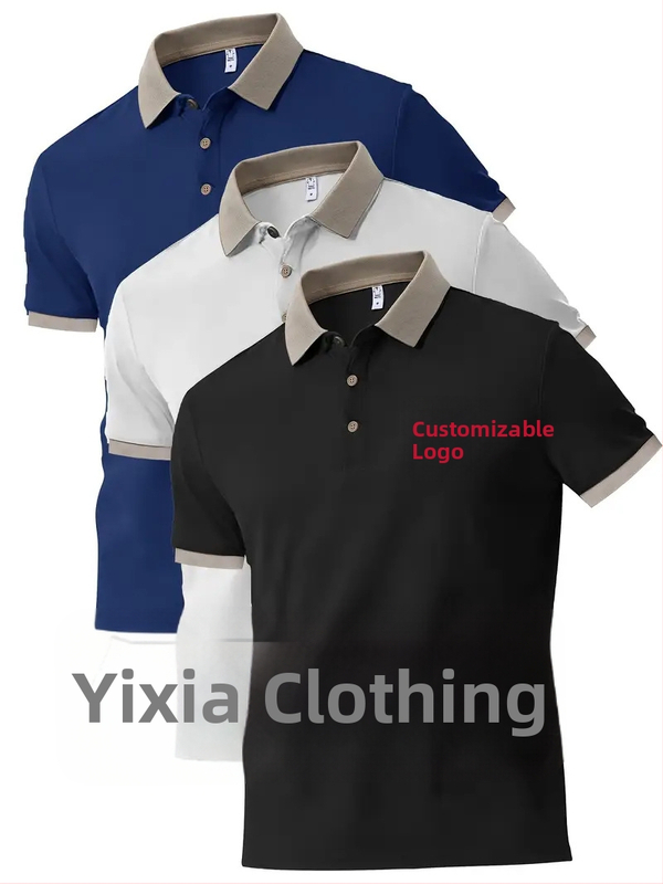 Polo tričko s vlastným tlačeným logom, grafika, krátke rukávy, golier; 96% polyester v zmesi