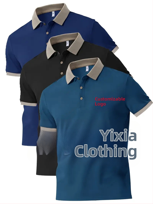 Polo tričko s vlastným tlačeným logom, grafika, krátke rukávy, golier; 96% polyester v zmesi