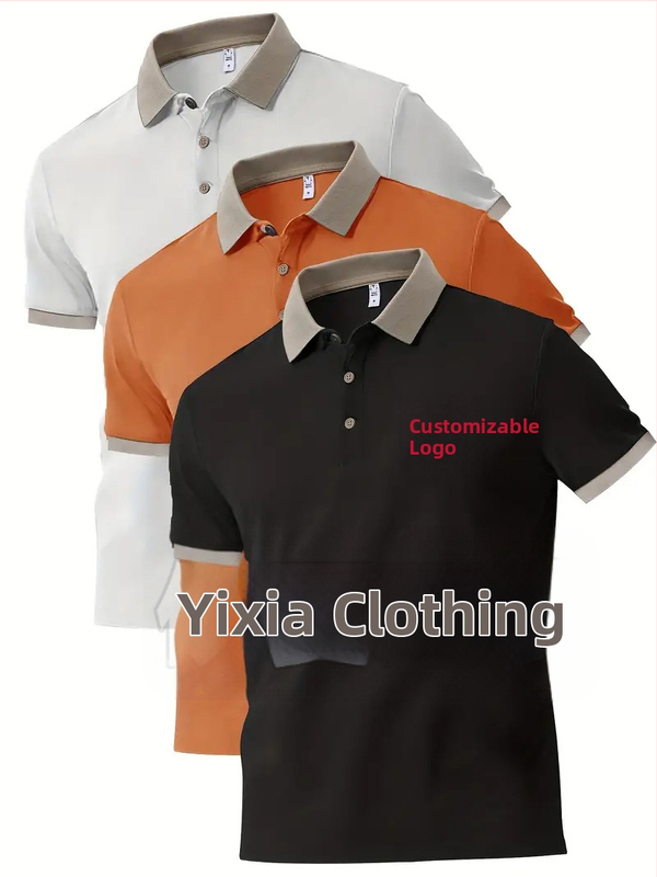 Polo tričko s vlastným tlačeným logom, grafika, krátke rukávy, golier; 96% polyester v zmesi