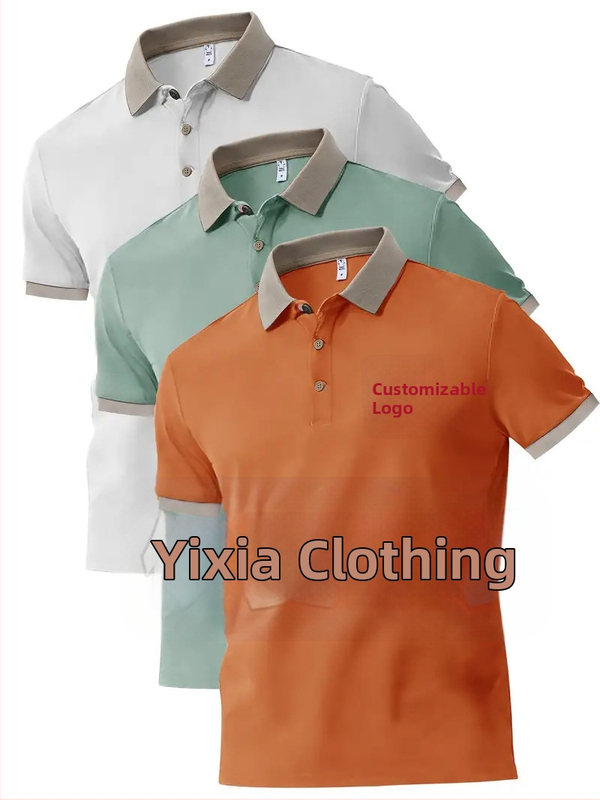 Polo tričko s vlastným tlačeným logom, grafika, krátke rukávy, golier; 96% polyester v zmesi