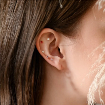 Frosted Ear Patches pre akupunktúrne body ucha | oceľ | 100 ks | Longevity
