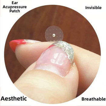 Frosted Ear Patches pre akupunktúrne body ucha | oceľ | 100 ks | Longevity