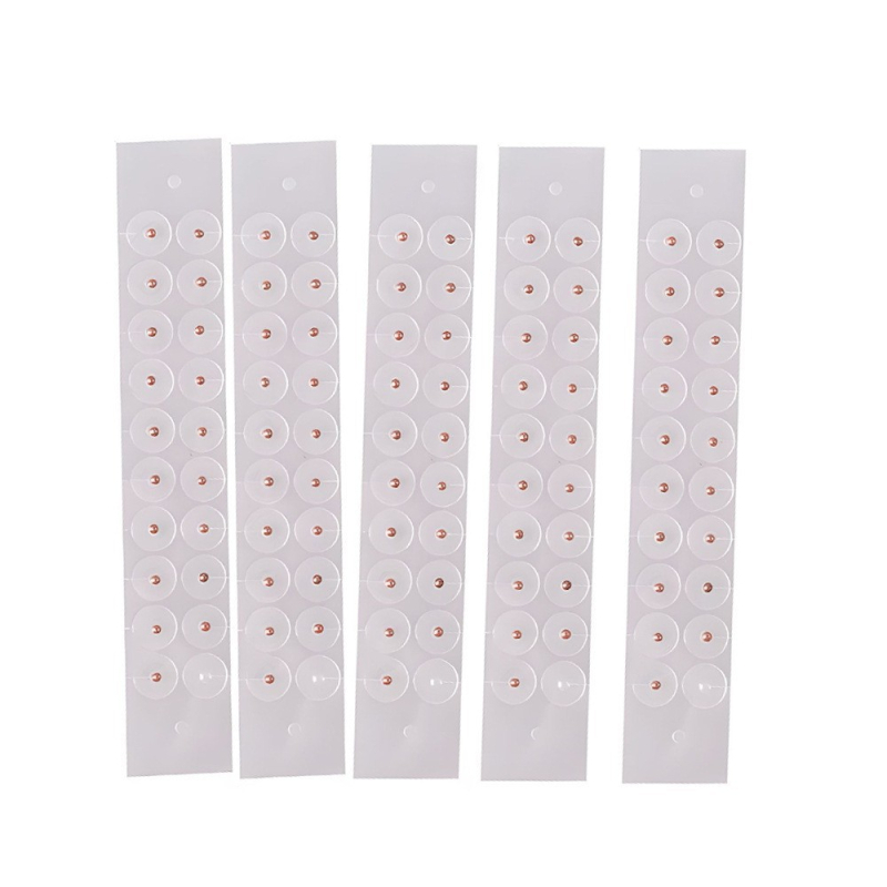 Frosted Ear Patches pre akupunktúrne body ucha | oceľ | 100 ks | Longevity