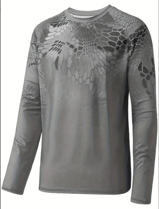 Rybárska košeľa s rýchloschnúcou látkou z chemických vlákien, pánska, dlhý rukáv, vhodná na beh, cyklistiku, turistiku a rybolov