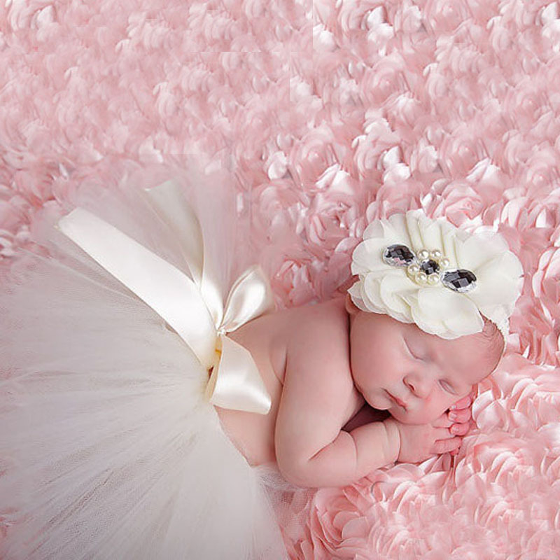 Fotózásra készült babalány tutu szoknya szett – ujj nélküli, puha anyagú poliészter/nylon, két részes, újszülött