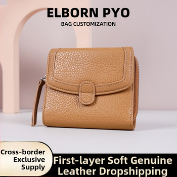 Mincovník z nylonu a kože prvého radu býčej kože s mikrovláknom, jednofarebný vzor, mestský štýl, ultra ľahký, ochrana proti krádeži