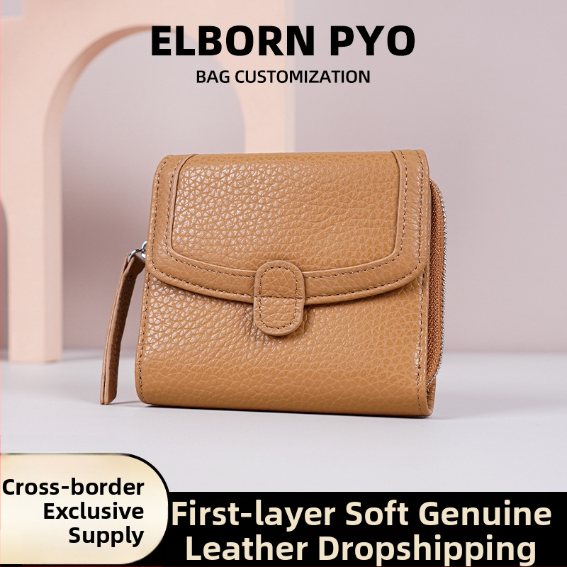 Mincovník z nylonu a kože prvého radu býčej kože s mikrovláknom, jednofarebný vzor, mestský štýl, ultra ľahký, ochrana proti krádeži