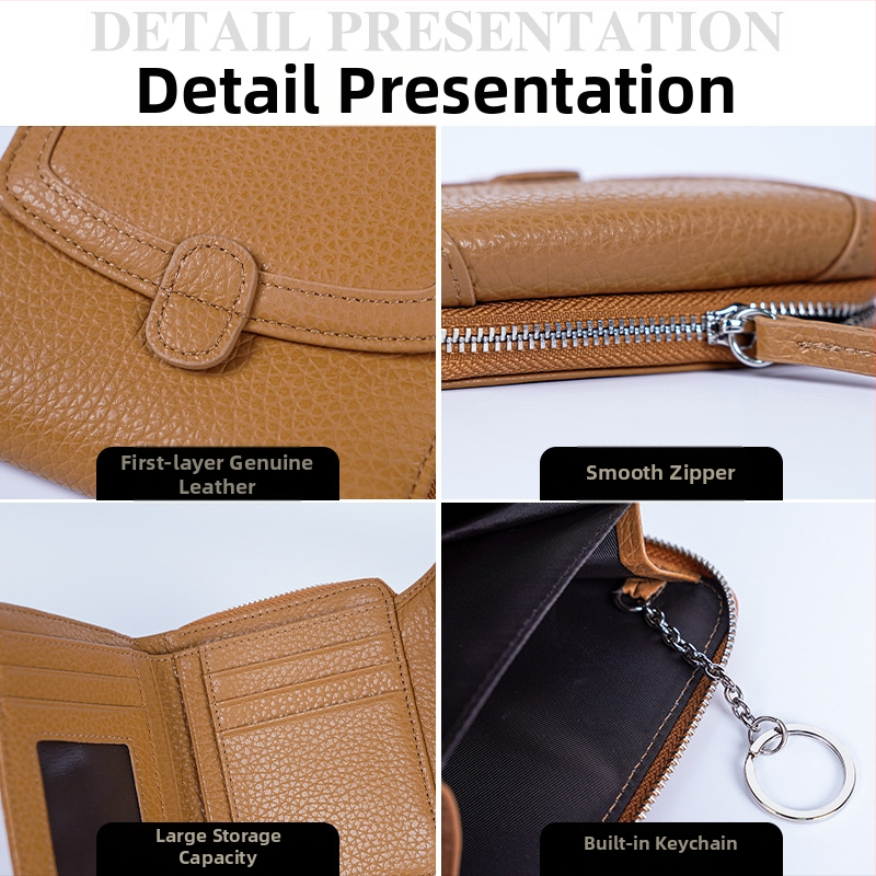 Mincovník z nylonu a kože prvého radu býčej kože s mikrovláknom, jednofarebný vzor, mestský štýl, ultra ľahký, ochrana proti krádeži