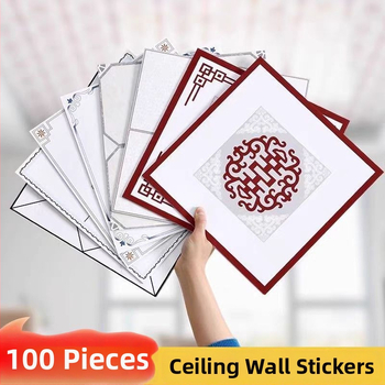 Samolepiaca stropná tapeta s geometrickým vzorom, vodotesná a odolná voči škvrnám, hrúbka 2,5 mm